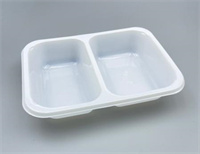 CPET tray 2-grid from DisposablesInc.com. The best import service in China. Import your disposable items and products from us.